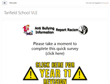 Tablet Screenshot of moodle.tanfieldschool.co.uk